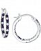 Giani Bernini Purple Cubic Zirconia Small In & Out Hoop Earrings in Sterling Silver, 0.7", Created for Macy's