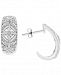 Diamond Vintage-Look J-Hoop Earrings (1/3 ct. t. w. ) in Sterling Silver