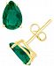 Green Quartz Pear Stud Earrings (2 ct. t. w. ) in 14k Gold-Plated Sterling Silver