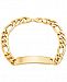 Men's Id Plate Figaro Link Bracelet in 10k Gold