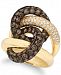 Le Vian Chocolate Diamond & Vanilla Diamond Interlocking Ring (4-1/4 ct. t. w. ) in 14k Gold