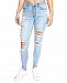 Almost Famous Juniors' High-Rise Destructed Skinny Jeans