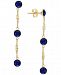 Effy Dyed Jade Linear Drop Earrings in 14k Gold (Also in Lapis Lazuli)