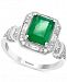 Effy Emerald (2 ct. t. w. ) & Diamond (3/8 ct. t. w. ) Ring in 14k White Gold)