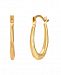 Oval Hoop Earrings in 10K Gold