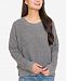 Hippie Rose Juniors' Crew-Neck Side-Lace-Up Sweater