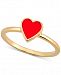 Sarah Chloe Love Count Enamel Heart Ring in 14k Gold-Plated Sterling Silver