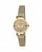 Laura Ashley Women's Deco Crystal Accent Gold-Tone Alloy Mesh Band Watch 28mm