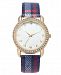 Charter Club Women's Holiday Lane Plaid Strap Watch 37mm, Created for Macy's
