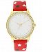 Holiday Lane Women's Star Faux Leather Strap Watch 40mm