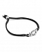 Marina, Silver bracelet with black string, Stainless steel cable