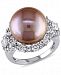Pink Cultured Freshwater Pearl (13-1/2mm) & Diamond (1-5/8 ct. t. w. ) Statement Ring in 14k White Gold
