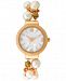 Women's Rose Gold-Tone Crystal & Imitation Pearl Stretch Bracelet Watch 32mm