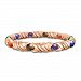 Healing Wishes Women's Copper-Plated & 18K Gold-Plated Bracelet Featuring Different Precious Stones Including Malachite, Carnelian, Tiger’s Eye, Amethyst & Lapis Lazuli With A Magnetic Clasp