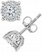 TruMiracle Diamond Halo Cluster Stud Earrings (1/2 ct. t. w. ) in 14k White Gold