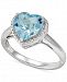 Sky Blue Topaz (3-1/4 ct. t. w. ) & Diamond Accent Heart Ring in Sterling Silver