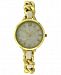 Charter Club Women's Gold-Tone & Faux-Leather Threaded Link Bracelet Watch 32mm, Created for Macy's