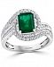 Effy Emerald (1-3/8 ct. t. w. ) & Diamond (5/8 ct. t. w. ) Ring in 14k White Gold