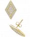 Wrapped in Love Diamond Rhombus Pave Stud Earrings (1 ct. t. w. ) in 14k Gold, Created for Macy's