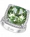 Effy Green Amethyst (9-7/8 ct. t. w. ) & Diamond (1 ct. t. w. ) Statement Ring in 14k White Gold