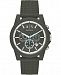 AX Armani Exchange Men's Chronograph Outerbanks Olive Green Silicone Strap Watch 44mm