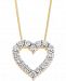 Macy's Star Signature Diamond Heart Pendant Necklace (1 ct. t. w. ) in 14k Gold or White Gold