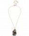 Robert Lee Morris Soho Caged Stone Pendant Necklace, 16" + 3" extender