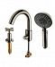 Alfi brand Brushed Nickel Deck Mounted Tub Filler with Hand Held Showerhead Bedding