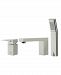 Alfi brand Polished Chrome Deck Mounted Tub Filler and Square Hand Held Shower Head Bedding