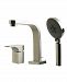 Alfi brand Brushed Nickel Deck Mounted Tub Filler and Round Hand Held Shower Head Bedding