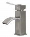 Alfi brand Brushed Nickel Square Body Curved Spout Single Lever Bathroom Faucet Bedding
