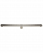 Alfi brand 36" Modern Stainless Steel Linear Shower Drain with Groove Lines Bedding