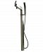 Alfi brand Brushed Nickel Floor Mounted Tub Filler Mixer with additional Hand Held Shower Head Bedding