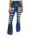 Almost Famous Juniors' Distressed Super-High-Rise Flare Jeans