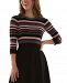 Bcx Juniors' Striped Ribbed-Top Sweater Dress