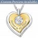 Forever In My Heart Women's Personalized Pendant Necklace Adorned With Crystals & 18K-Gold Plated Accents For Dog Lovers