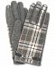 Inc International Concepts Horse-Bit-Buckle Plaid Gloves, Created for Macy's