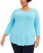 Jm Collection Plus Size Scoopneck Top, Created for Macy's