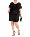 Connected Plus Size Overlay Sheath Dress