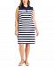 Karen Scott Plus Size Striped Button-Front Polo Dress, Created for Macy's
