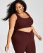 Nina Parker Trendy Plus Size Hacci Ribbed Bralette, Created for Macy's
