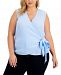 Inc International Concepts Plus Size Wrap Tank, Created for Macy's
