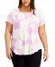 Alfani Plus Size Abstract Printed T-Shirt, Created for Macy's