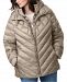 Bernardo Plus Size Bibbed Hooded Packable Puffer Coat