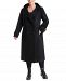 Anne Klein Plus Size Double-Breasted Hooded Maxi Coat