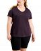 Ideology Plus Size Rapidry V-Neck Performance T-Shirt, Created for Macy's