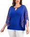 Jm Collection Plus Size Batwing-Sleeve Top, Created for Macy's