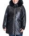 Michael Michael Kors Plus Size Faux-Fur-Trim Hooded Coat