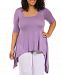 Plus Size Extra Long High Low Tunic Top