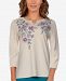 Plus Size Bryce Canyon Floral Embroidered Top